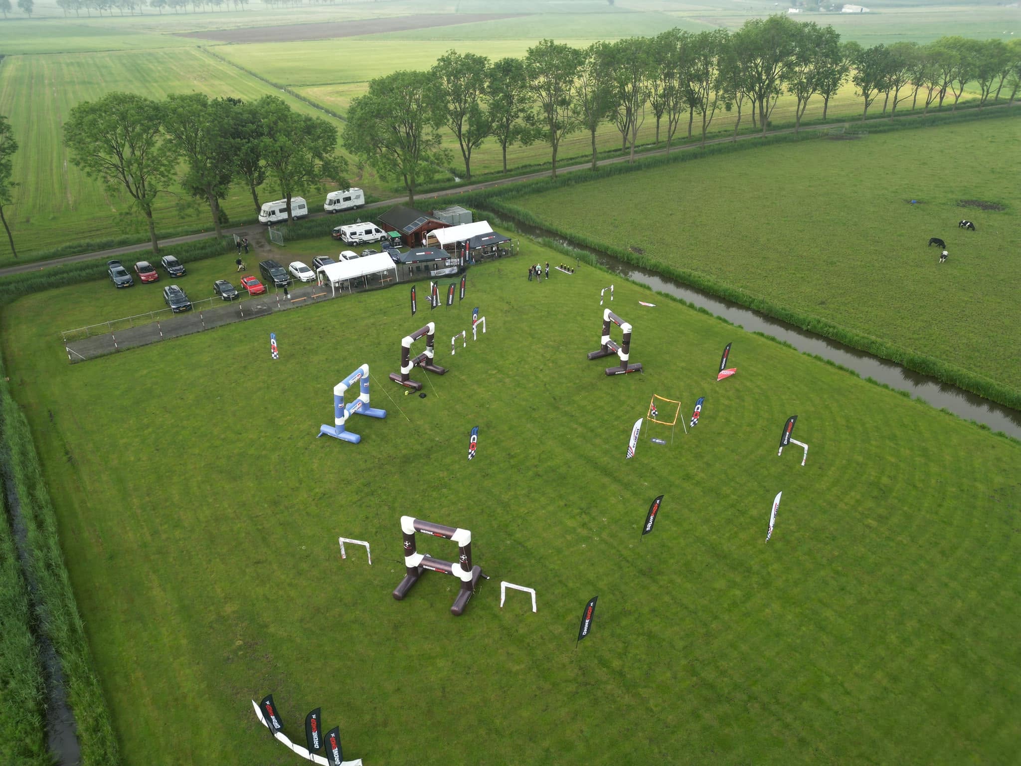 Wedstrijd op het vliegveld